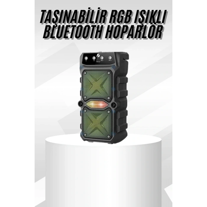 Çift Çıkışlı Güçlü Bataryalı Kablosuz Yüksek Ses Kaliteli Bluetooth Hoparlör