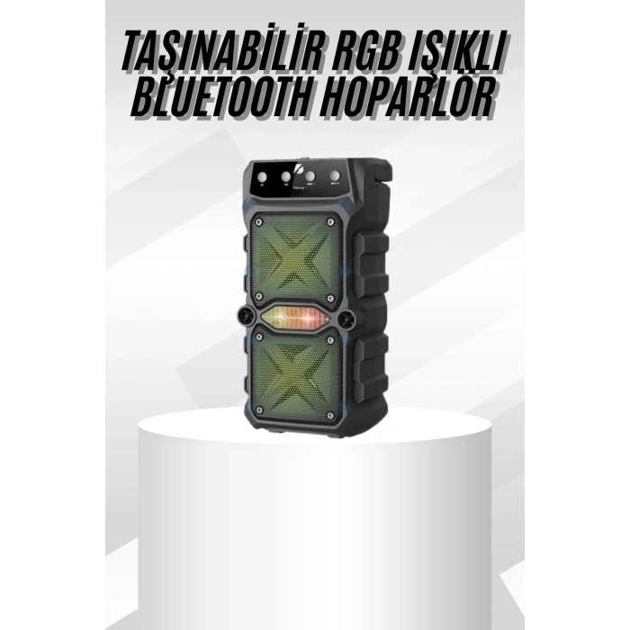 Çift Çıkışlı Güçlü Bataryalı Kablosuz Yüksek Ses Kaliteli Bluetooth Hoparlör