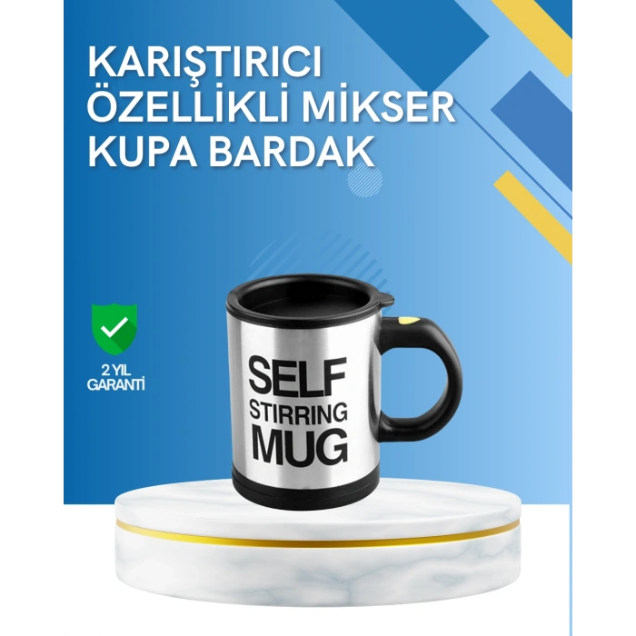 Çift Katmanlı Termos Özellikli Karıştırma Motorlu Kupa