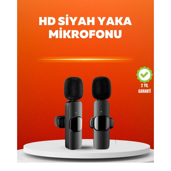 Çift Mikrofonlu Kablosuz Kayıt Seti İphone Uyumlu Mini Mikrofon