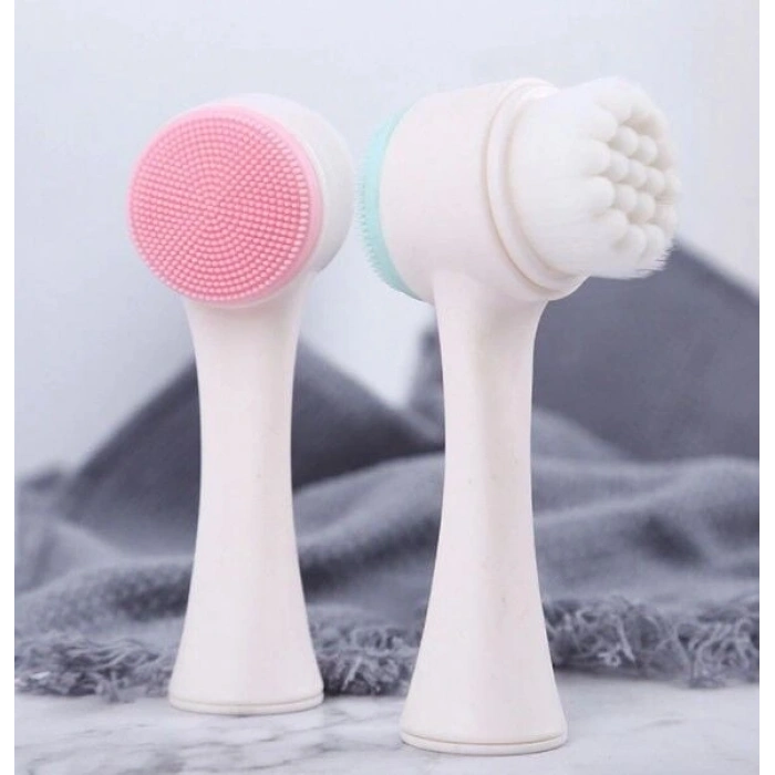 Çift Taraflı 3D Yumuşak Yüz Bakım Fırçası