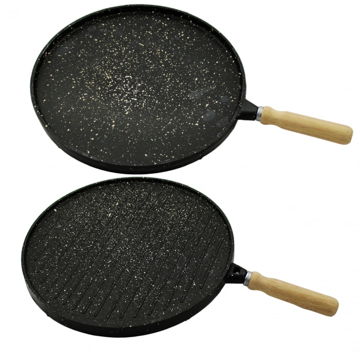ÇİFT TARAFLI DÖKÜM GRANİT BAZLAMA - GÖZLEME TAVASI 36CM (5324)