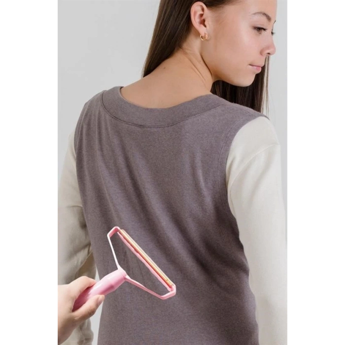 Çift Taraflı Elbise Kazak Plastik Kumaş Tüy Alma ve Tiftik Temizleyici Toplayıcı Taşınabilir (5324)