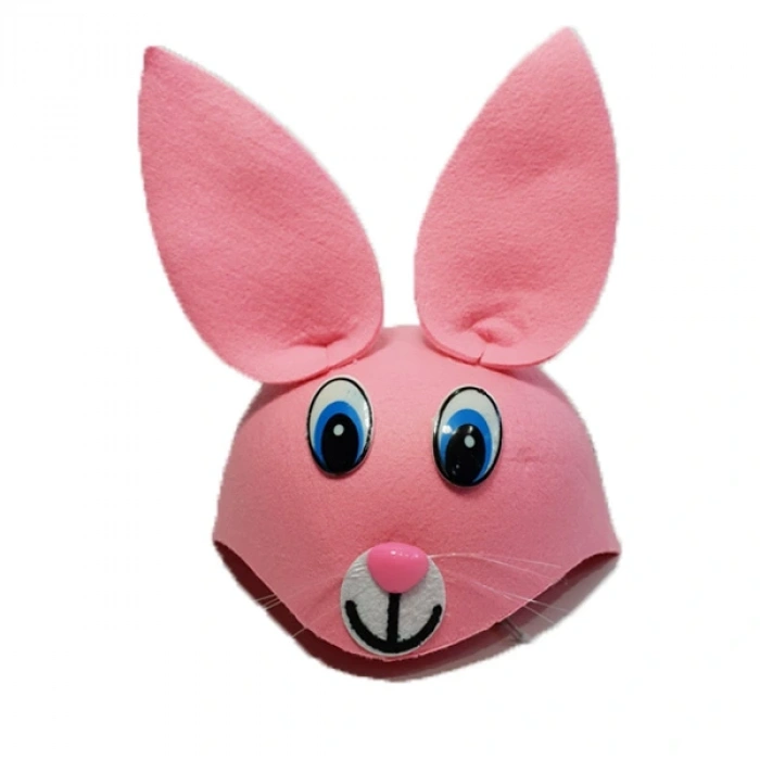 Çocuk Tavşan Şapkası Pembe Mevcut