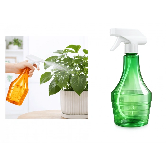 Çok Amaçlı Fısfıs Çiçek Sulama Şeffaf Su Sprey Şişesi 500 Ml