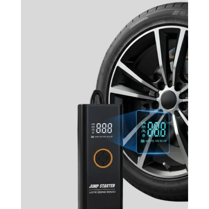 Çok Fonksiyonlu Araç Yol Yardım Kiti Jump Starter ve Lastik Pompası