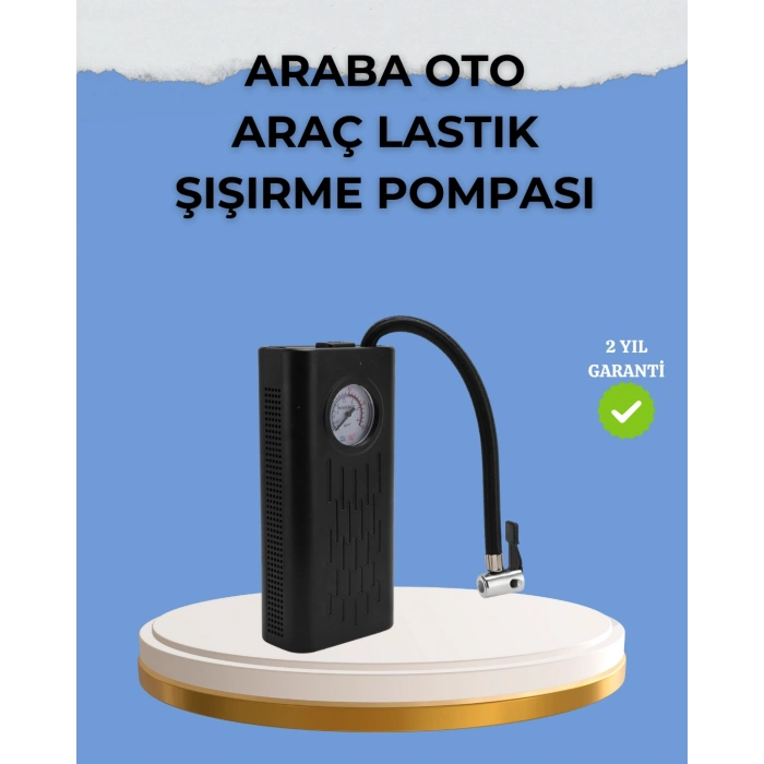 Çok Fonksiyonlu Dijital Gösterge Elektrikli Lastik Pompası