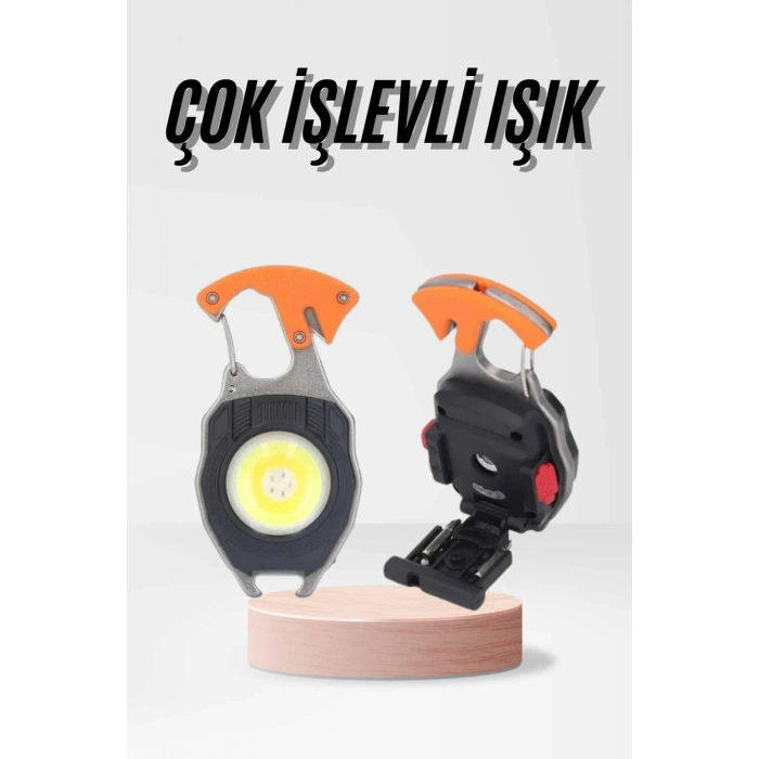 Çok İşlevli Acil Durum Işığı USB Şarjlı Cep Feneri 7 Farklı Mod