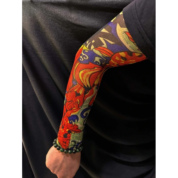 Çorap Dövme Giyilebilir Kol Bacak Dövmesi Likralı 2 Adet Model 4 (5324)