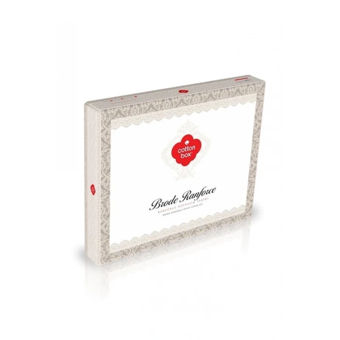 Cotton Box Brode Ranforce Çift Kişilik Nevresim Takımı Joli Kiremit