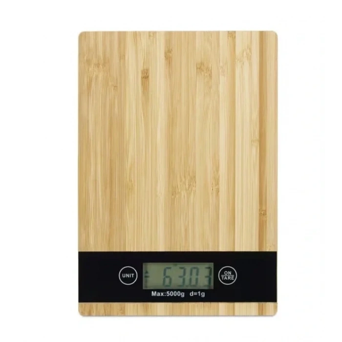 Crown Dijital Hassas Mutfak Tartısı - Terazisi-Hassas Ölçüm 5kg Bambu Görünümlü (5324)