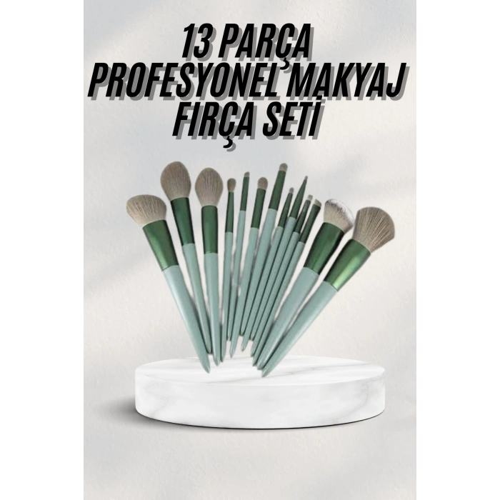 Dayanıklı Makyaj Fırçası Seti 13 Parça Yumuşak Kıllı Fırçalar Allık Fondöten Far Fırçası