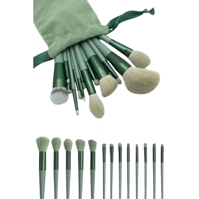 Dayanıklı Makyaj Fırçası Seti 13 Parça Yumuşak Kıllı Fırçalar Allık Fondöten Far Fırçası