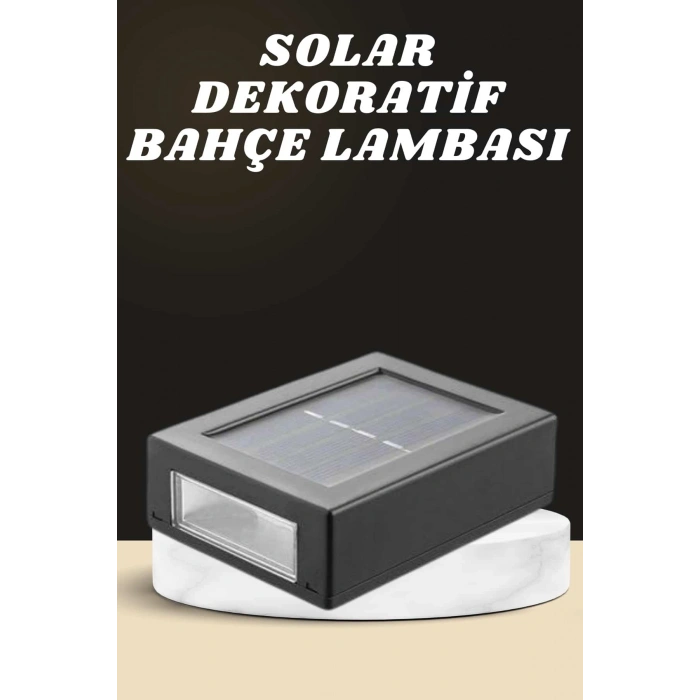 Dekoratif Duvar Lambası Solar Güneş Enerjili Bahçe Aydınlatması