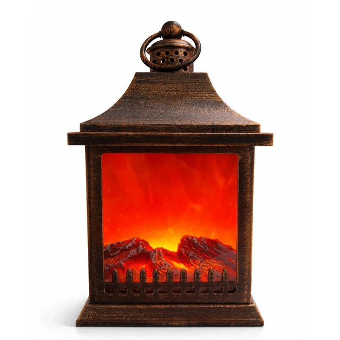 Dekoratif Ledli Şömine Lamba Alk4595