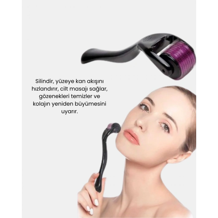 Derma Roller Titanyum İğneli Cilt Yenileyici – Akne ve Kırışıklık Karşıtı