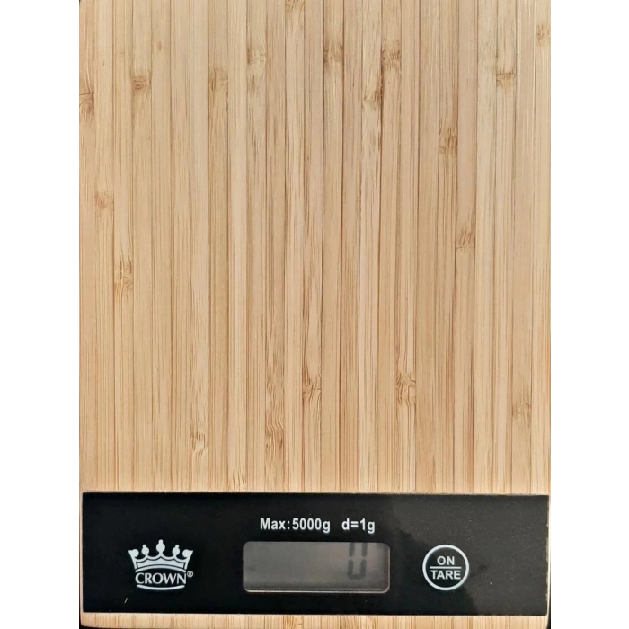 Dijital Lcd Mutfak Tartısı Terazisi 5kg Bambu Desenli