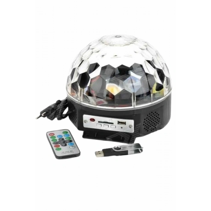 Disko Topu Renkli Işıklı Lazer Parti Bluetooth Bağlantılı Led Küre