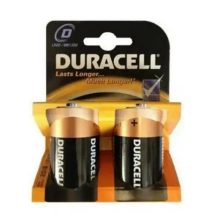DURACELL LR20 D BÜYÜK  PİL 2Lİ KART (5324)