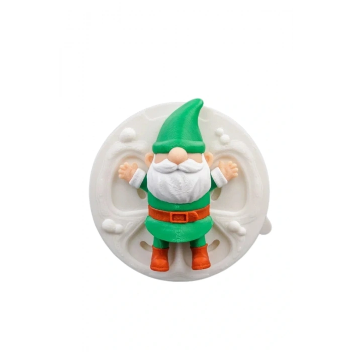 Eco Lounge Hareketli Yılbaşı Cücesi – Oynar Kollu Ayaklı Kar Süsü 3D Baskı