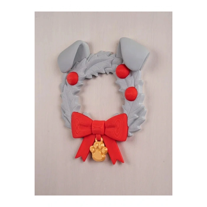 Eco Lounge Köpek Temalı Kapı Süsü 21 cm – Patili Yılbaşı Dekorasyonu