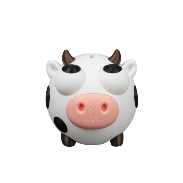 Eco Lounge Sevimli İnek Kumbara 13 cm – Dekoratif Para Kutusu 3D Baskı
