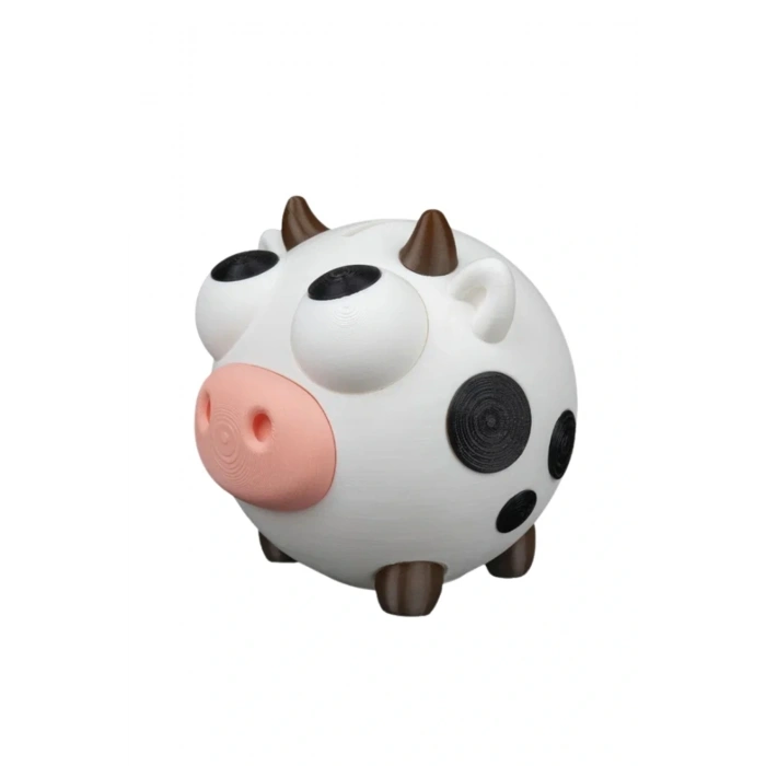 Eco Lounge Sevimli İnek Kumbara 13 cm – Dekoratif Para Kutusu 3D Baskı