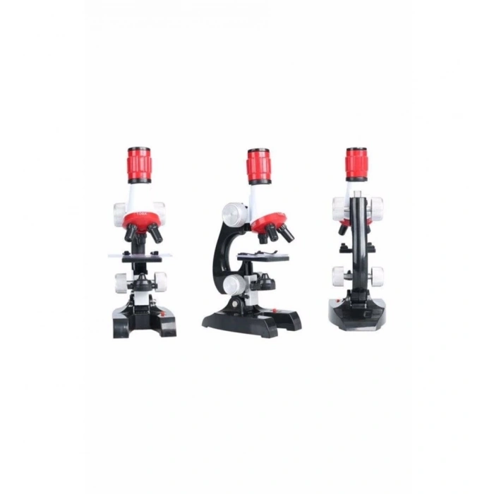 Eğitici Mikroskop Kiti Zoom Led Işıklı 100x 400x 1200x St1200x