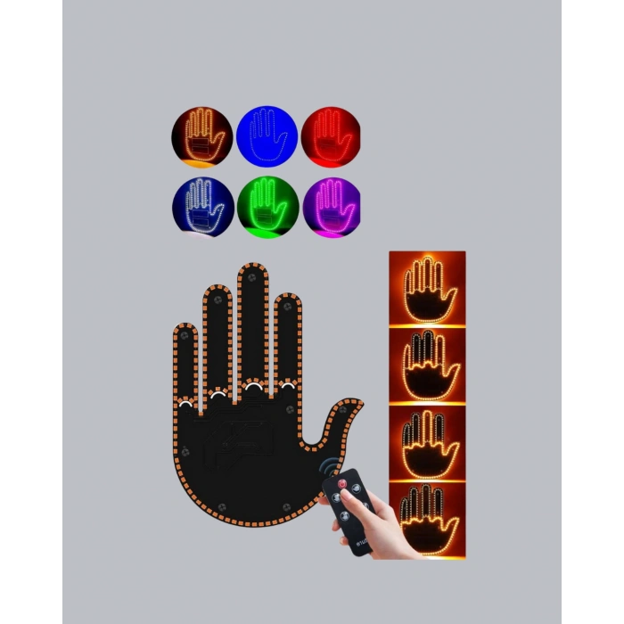 El Hareketiyle Kontrol Edilen 176 Led Amber Güvenlik Lambası