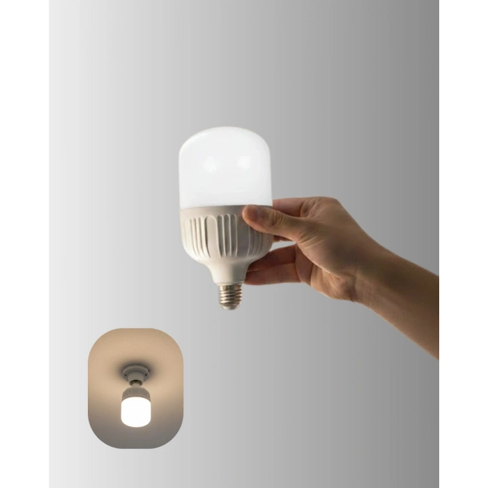 Elektrik Kesintileri İçin Şarjlı Led Ampul 30w E27 Beyaz Işık