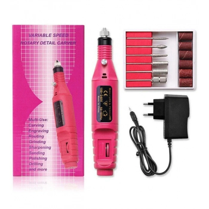 Elektrikli Manikür Pedikür Törpüsü Profesyonel Bakım Süsleme Elektrikli Tırnak Törpü Makinesi (5324)