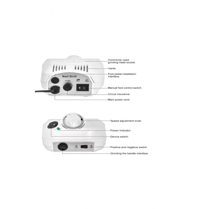 Elektrikli Profesyonel Freze Tırnak Törpü Manikür Pedikür Makinesi Nail 85W 35000 RPM