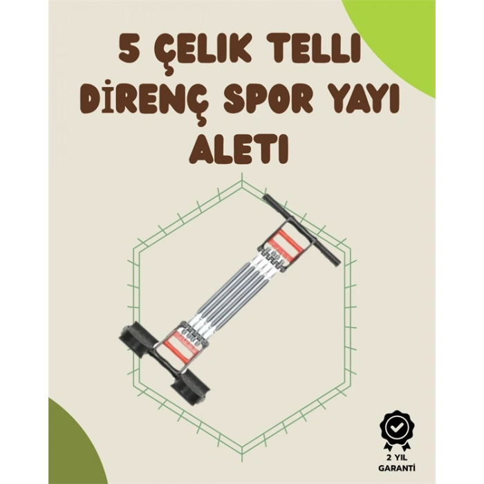 Ergonomik Tutma Yerli, Pedallı ve Ayarlanabilir Elastik Yaylı Spor Ekipmanı
