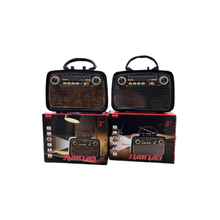 Eskitme Nostalji Tasarımlı Bluetoothlu Nostalji Radyo Ahşap Nostaljik Görünümlü
