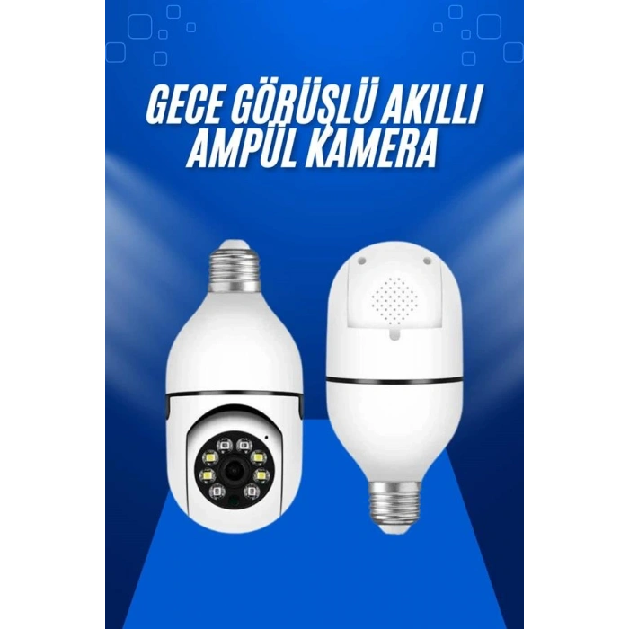 Ev Kamerası Wifi Kamerası Gece Görüşlü Akıllı Ampül Kamera