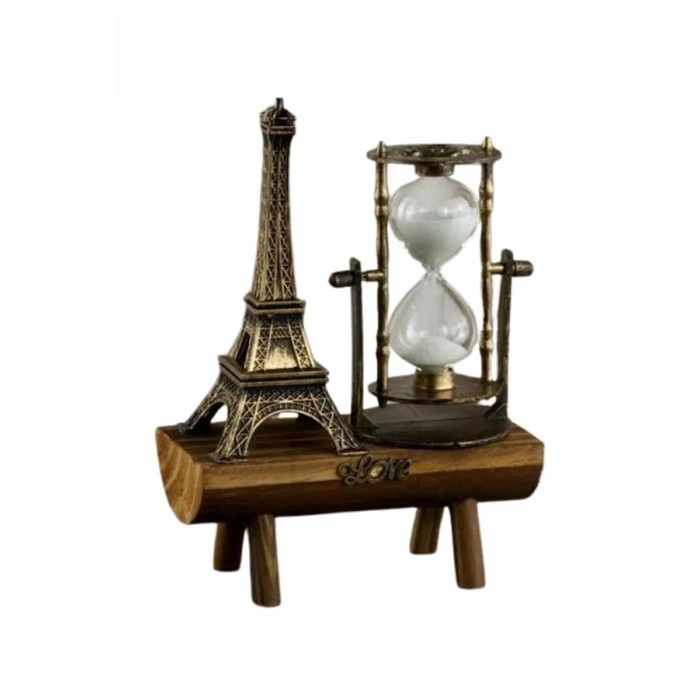 Eyfel Kuleli Kum Saati Dekoratif Hediyelik Eşya Retro Eyfel Kulesi