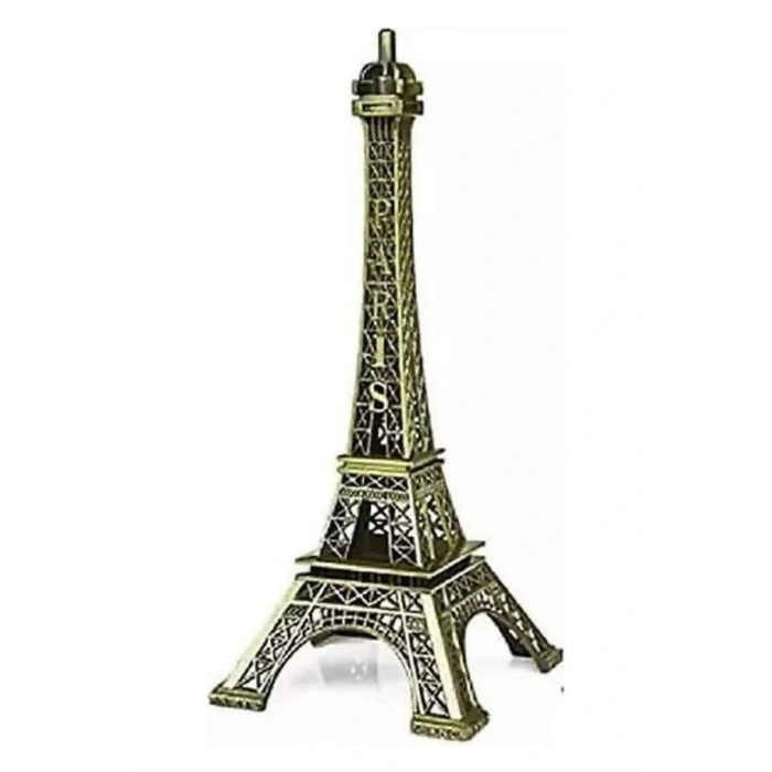 Eyfel Kulesi Tasarımlı Kum Saati Kristalleştirilmiş Kum Saati Dekoratif Ahşap Görünümlü