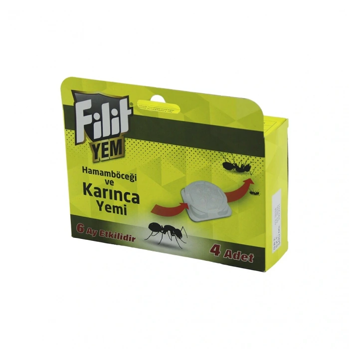 FİLİT  4PCS  KARINCA - HAMAM BÖCEK  YEMİ   6AY ETKİLİ - İSTASYON   YEM: 1.5GR X 4AD.=6GR (5324)
