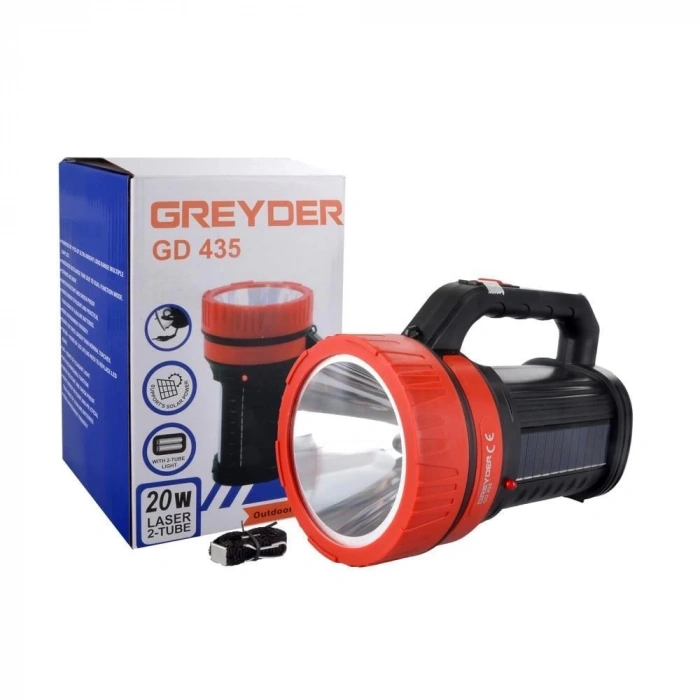 GD-435 20 Watt Solar Şarjlı Projektör Spot Fener