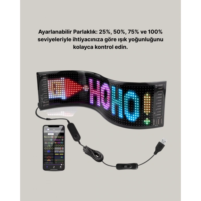 Gece Kullanıma Uygun  Pixel Rgb Led Panel Estetik Atmosfer Işığı