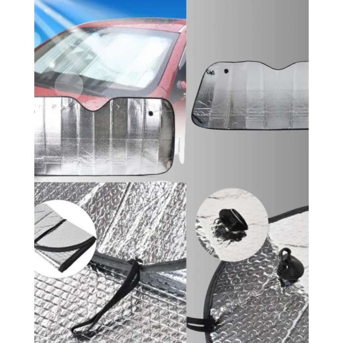 Gelişmiş Yansıtıcılı Katlanabilir Araç Güneşliği – Alüminyum & Süngerli İzolasyon Teknolojisi