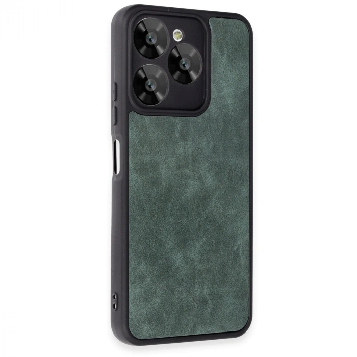 General Mobile Era 30 Kılıf Aras Deri Kapak - Koyu Yeşil