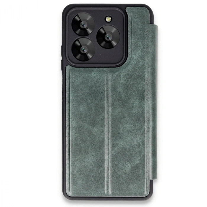 General Mobile Era 30 Kılıf Flip Cover - Koyu Yeşil