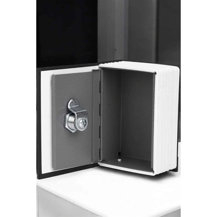 Gizli Kasa Kitap Görünümlü Anahtarlı Çelik Mini Kasa