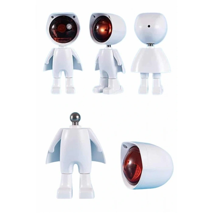 Gün Batımı Lambası Işık Arka Plan Projektör Sevimli Astronot Enerji Tasarruflu