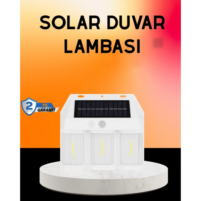 Güneş Enerjili 3 Modlu Duvar Apliği – Bahçe ve Garaj Aydınlatması