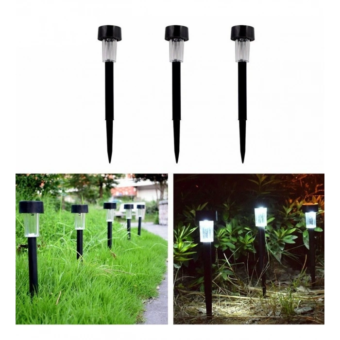 Güneş Enerjili Bahçe Lambası Plastik Saplama 10lu Set