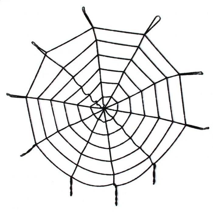 Halloween Cadılar Bayramı Örümcek Ağ Dekor Siyah 1.5 Metre (5324)