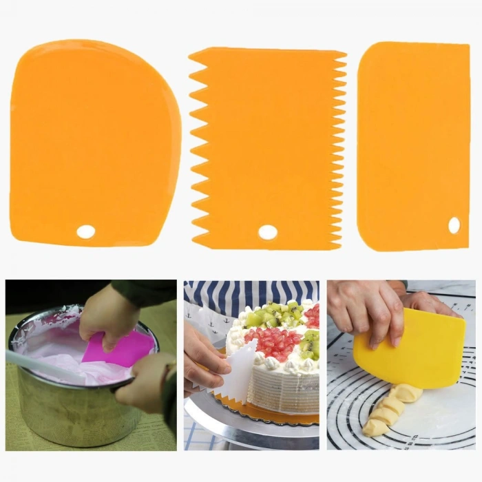 Hamur Şekillendirici Kesici Kazıyıcı Pasta Kek Dekorasyon Seti (5324)