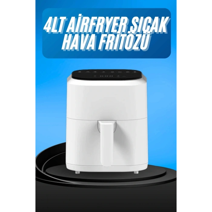 Hava Fritözü 4l Airfryer Pratik Uzun Ömürlü Yağsız Pişirme Taşınabilir